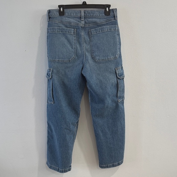 Hollister Men's Light Wash Baggy Cargo Jean Size 30 - Picture 3 of 6